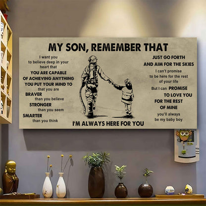 Personalized Sport Poster Canvas - My Son Remember That Just Go Forth And Aim For The Skies