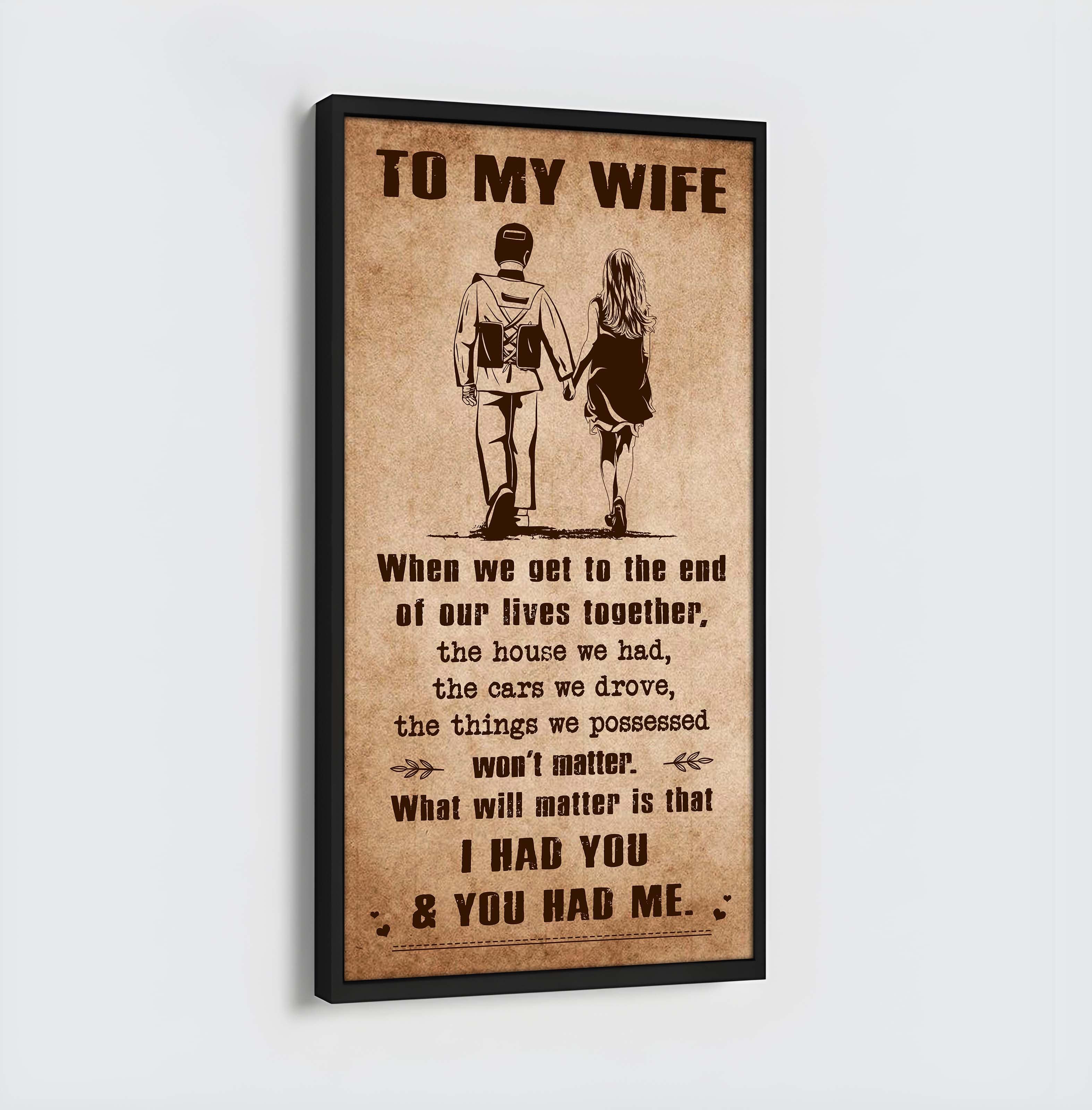 Sport - I Had You And You Had Me Wife And Husband - Vertical Poster Canvas, Gift For Your Darling