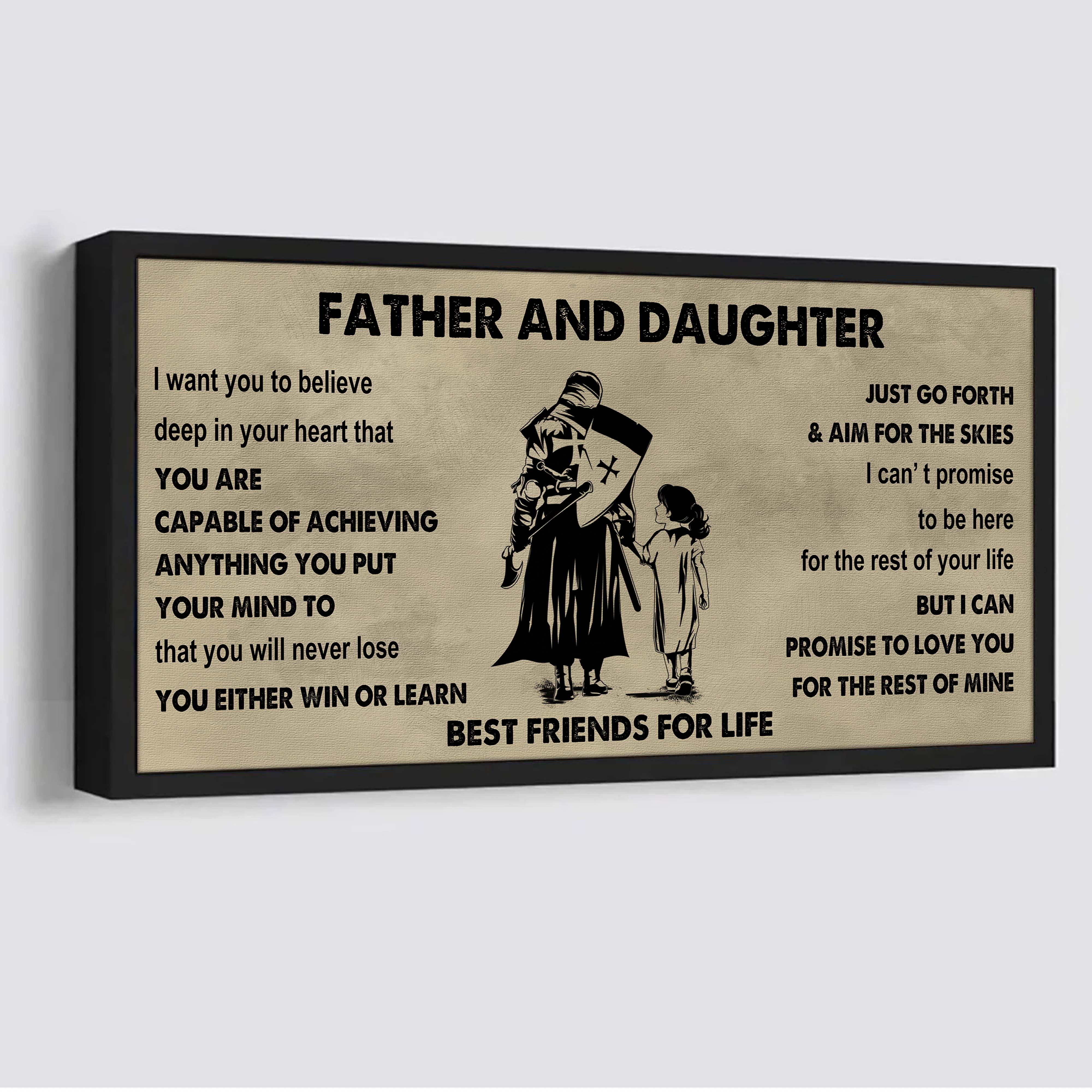 Soldier Father And Daughter Best Friends For Life - Ver 2 You Will Never Lose Poster Canvas Gift For Daughter From Father