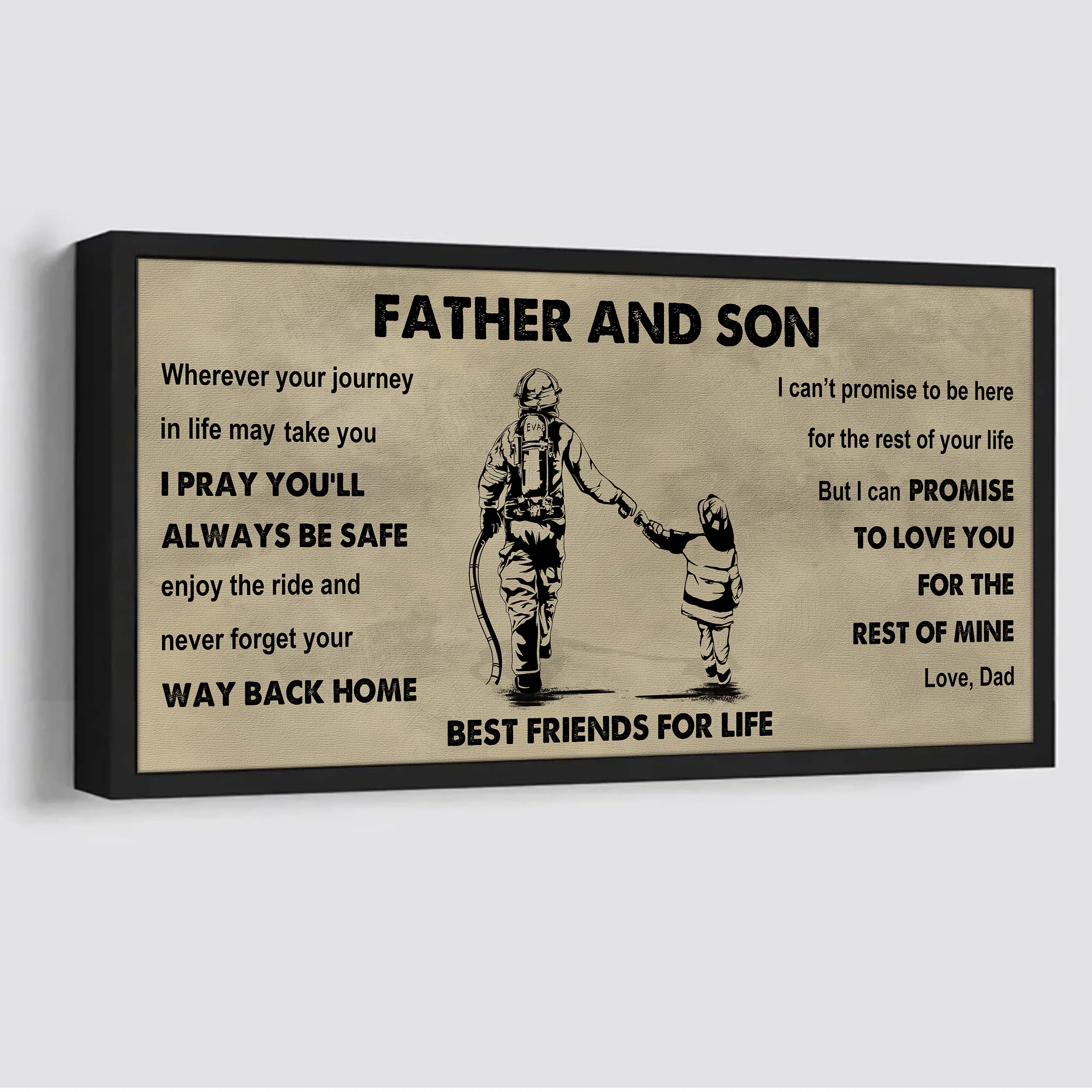 DRB Father And Daughter Best Friends For Life - Ver 2 Never Forget Your Way Back Home Poster Canvas Gift For Son From Father