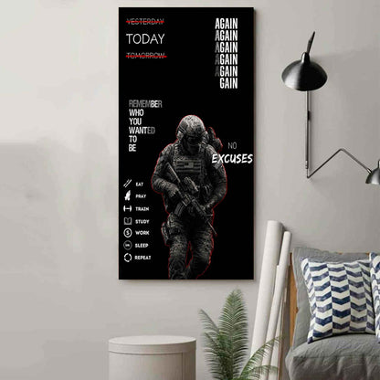 Remember Who You Wanted To Be Canvas Poster Training Motivation Quotes Gift For Your Son