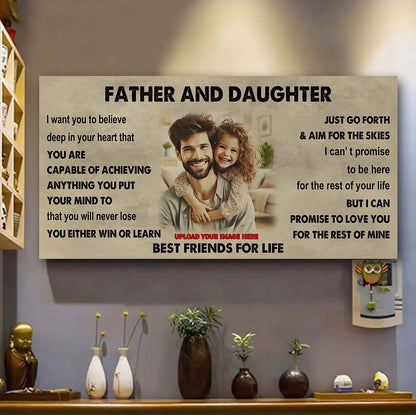 Photo Upload Father And Son Best Friends For Life - Ver 2 You Will Never Lose Poster Canvas Gift For Son From Father