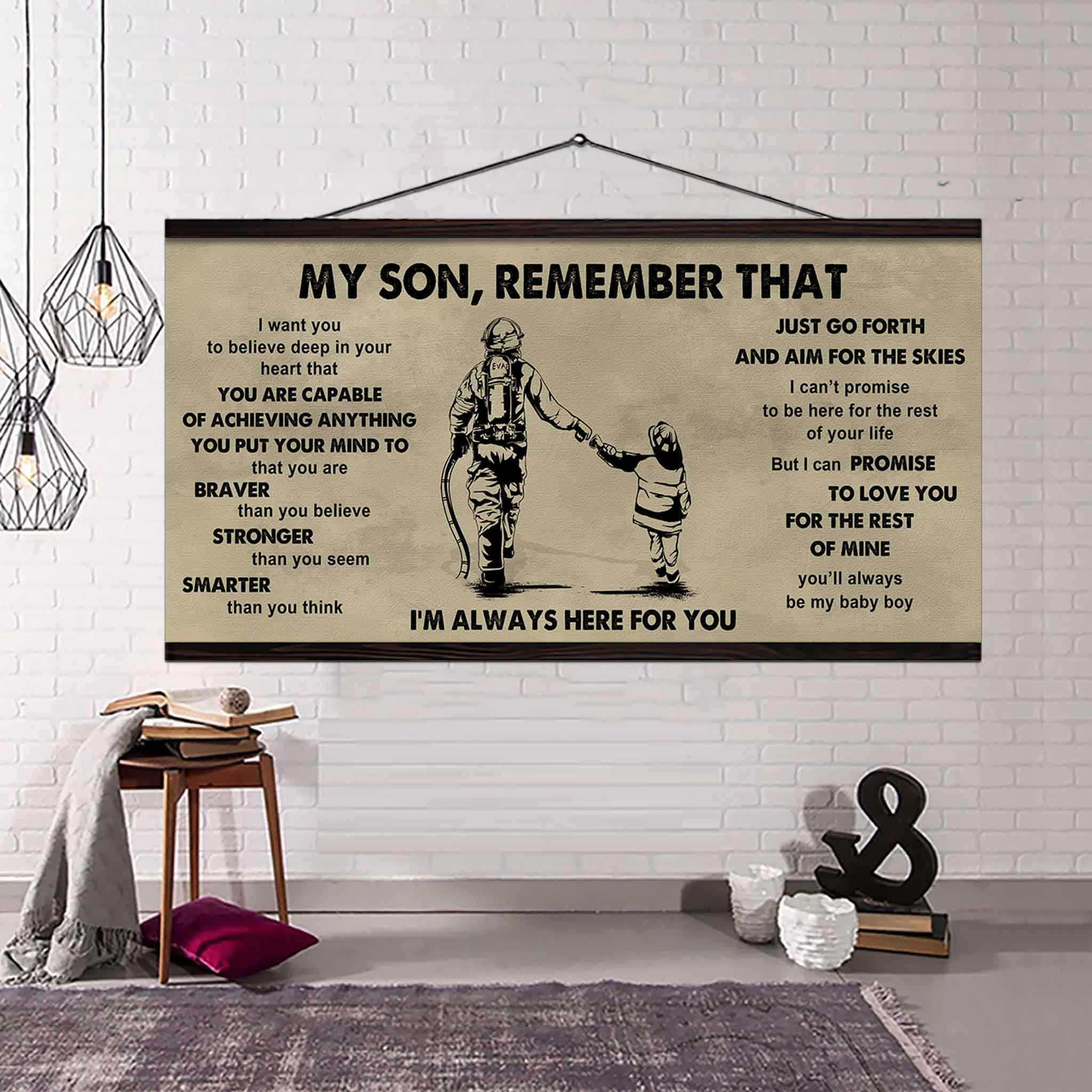 Personalized Sport Poster Canvas - My Son Remember That Just Go Forth And Aim For The Skies