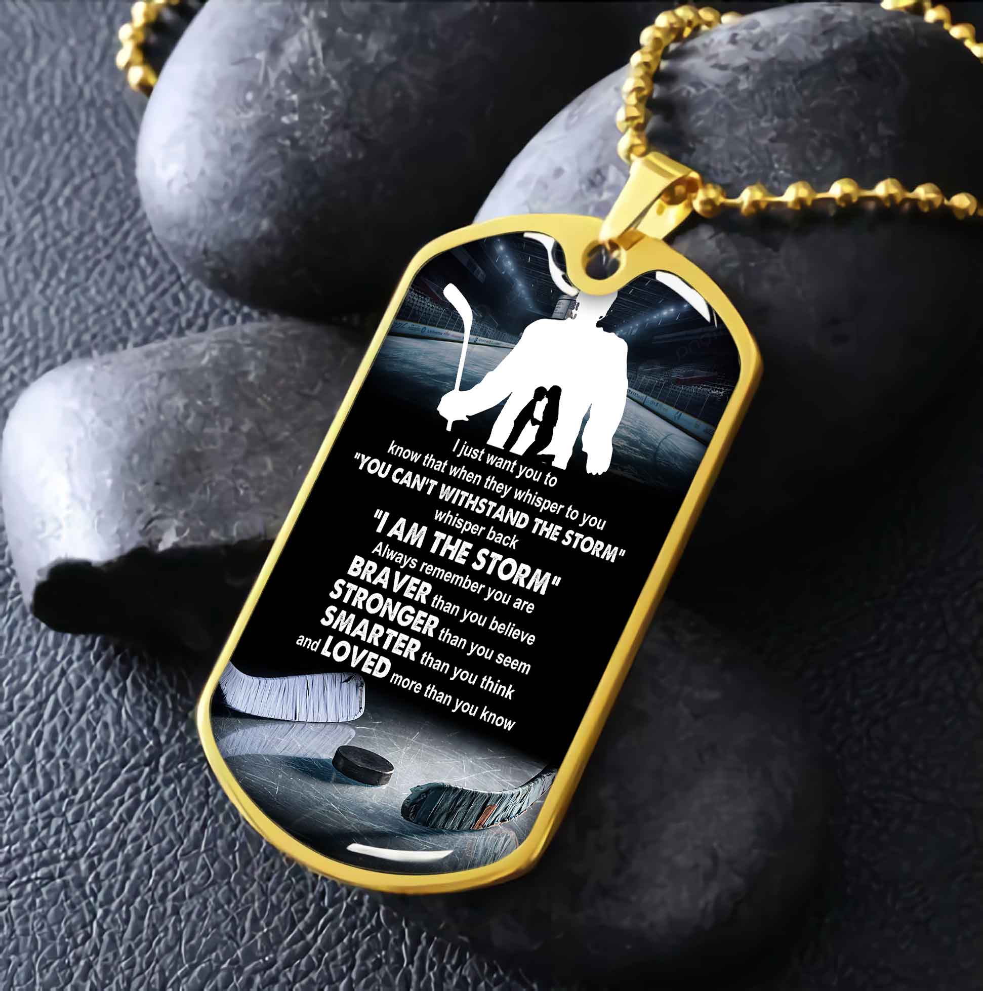 Sport Military Chain 18K Gold Plated Silver Plated To My Son Mom Motivation Message