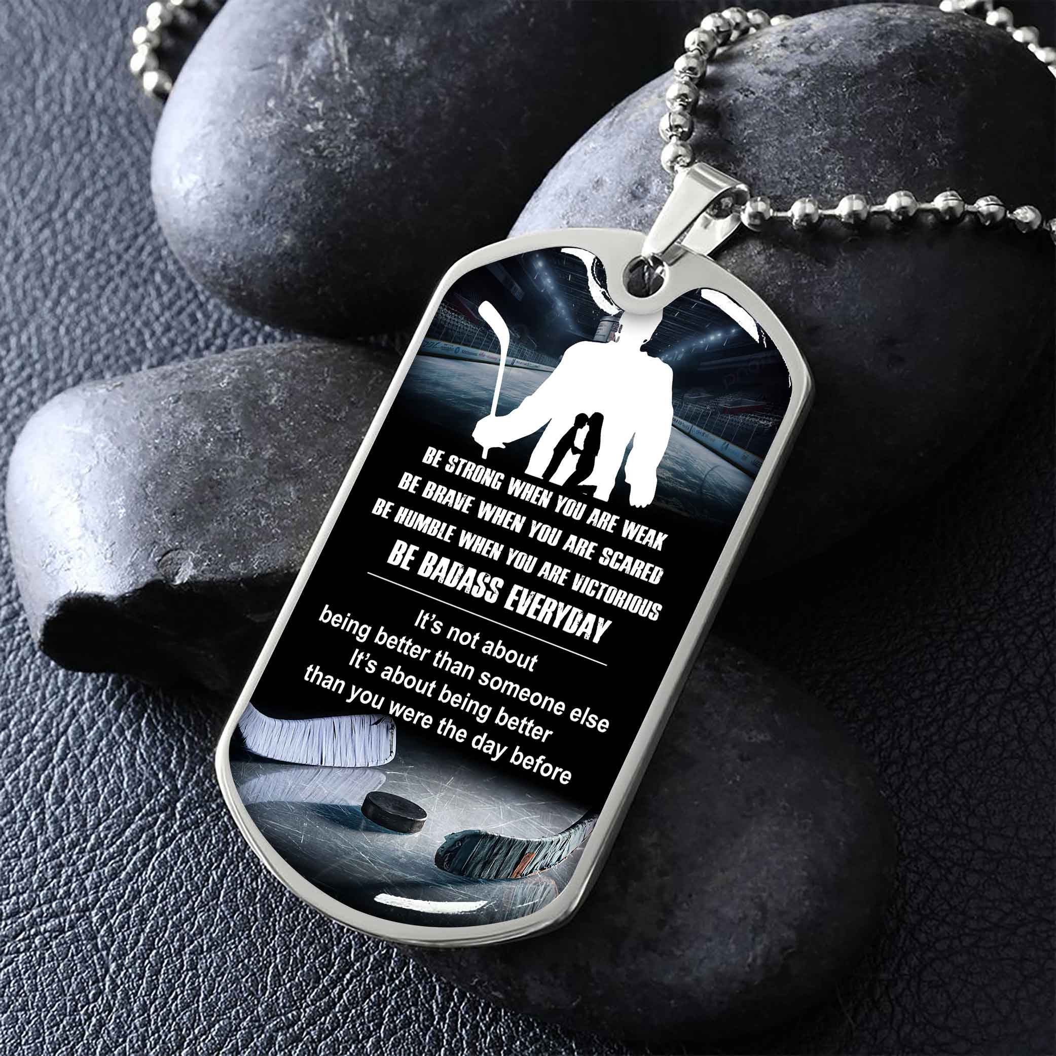 Sport Military Chain 18K Gold Plated Silver Plated To My Son Mom Motivation Message