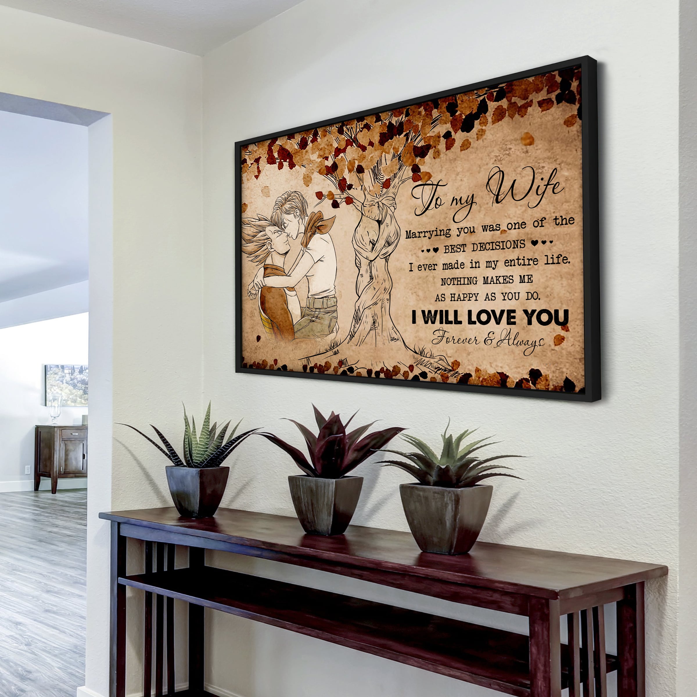 Poster canvas To my Wife- Marrying you was one of the best decision I ever made