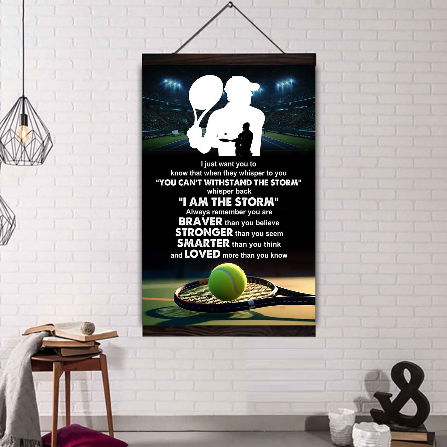 Poster Canvas To My Son Whisper Back I Am The Storm Loved More Than You Know Gift From Dad