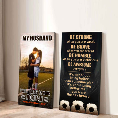 Young Sport Couple To My Husband Be Strong When You Are Weak Be Badass Everyday Set 2 Canvas Wall Art