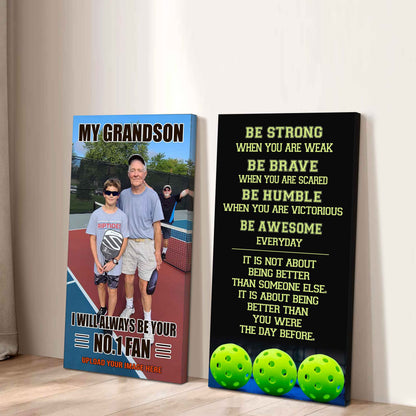 My Grandson Be Strong When You Are Weak Be Awesome Everyday Set 2 Canvas Wall Art From Grandpa To Grandson