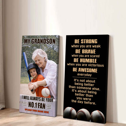 My Grandson Be Strong When You Are Weak Be Badass Everyday Set 2 Canvas Wall Art From Grandma To Grandson
