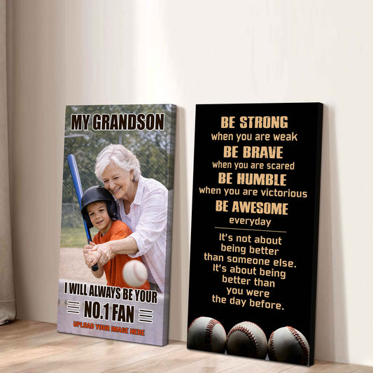 My Grandson Be Strong When You Are Weak Be Badass Everyday Set 2 Canvas Wall Art From Grandma To Grandson