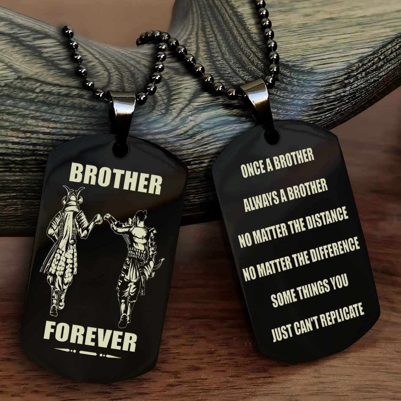 DRB Personalized Double Sided Dog Tag For My Brother - Once A Soldier Always A Soldier