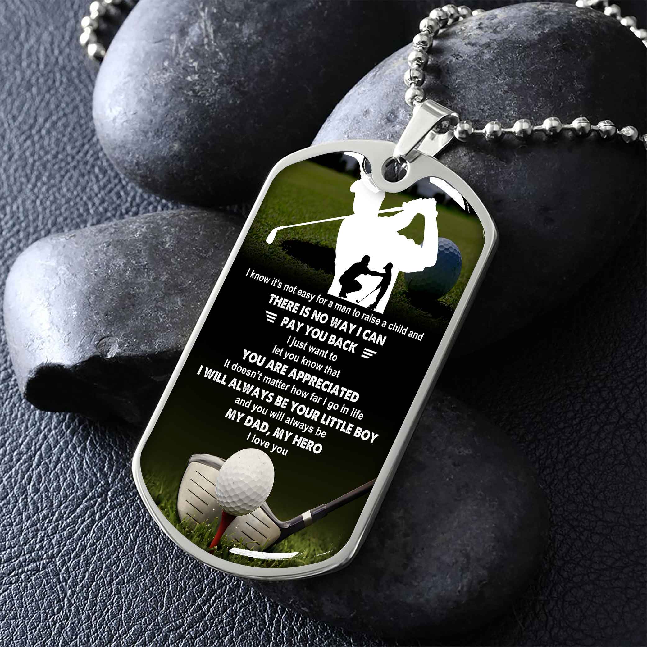 Sport Military Chain 18K Gold Plated Silver Plated To My Mom, To My Dad I Know It's Not Easy I Will Always Be Your Little Boy