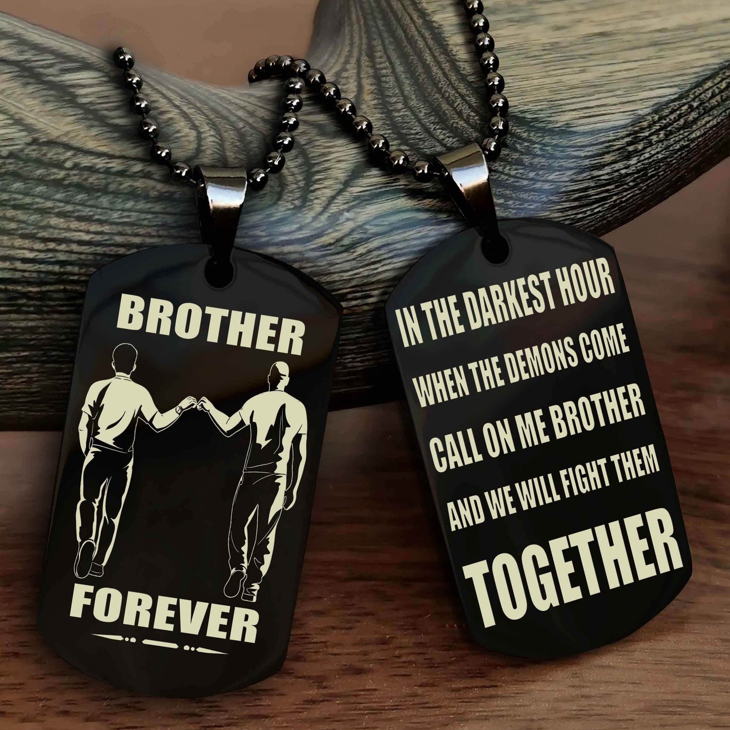 Soldier: Army-Air Force Personalized Double Sided Dog Tag For My Brother - Call On Me Brother And We Will Fight Them Together Gift For Your Friend