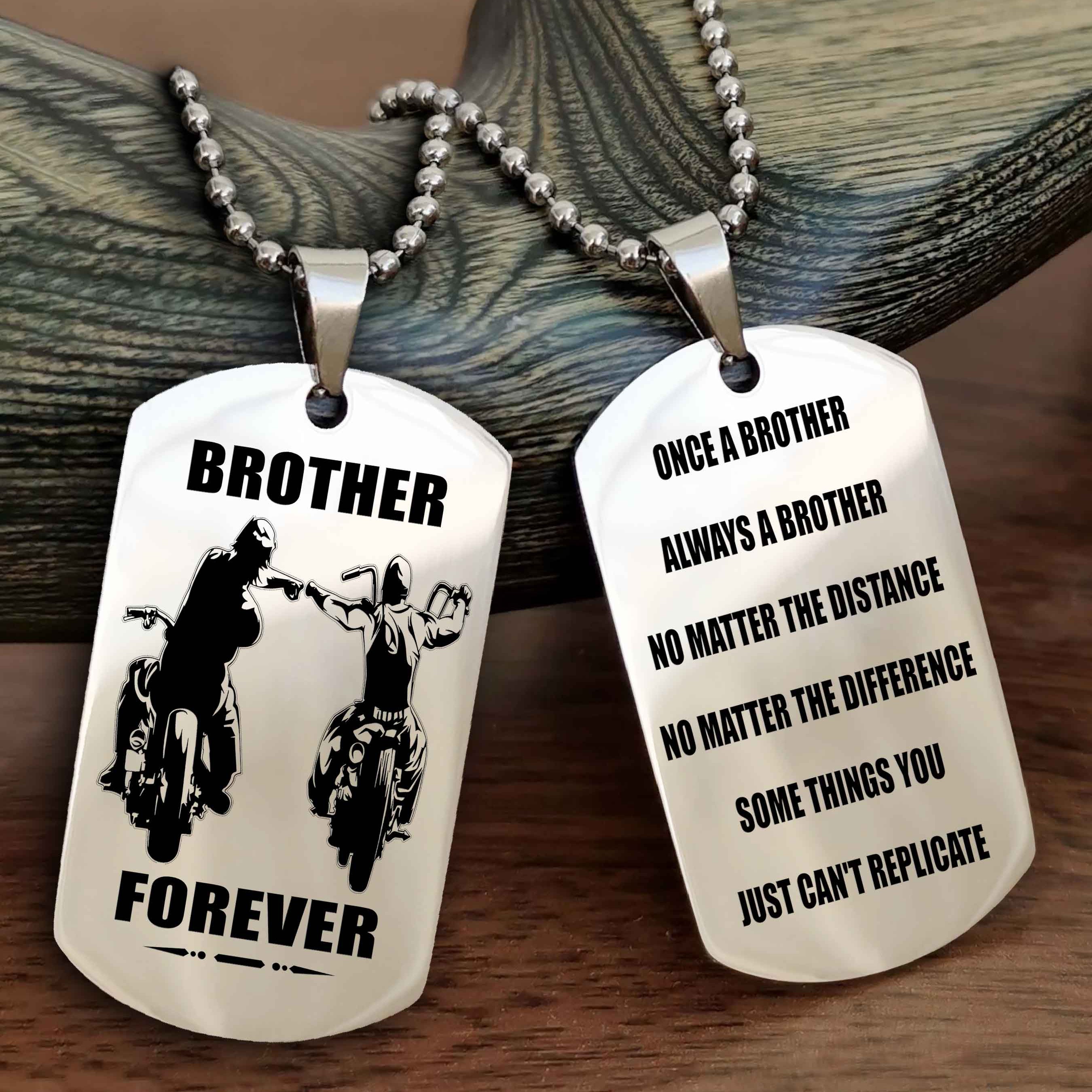 DRB Personalized Double Sided Dog Tag For My Brother - Once A Soldier Always A Soldier