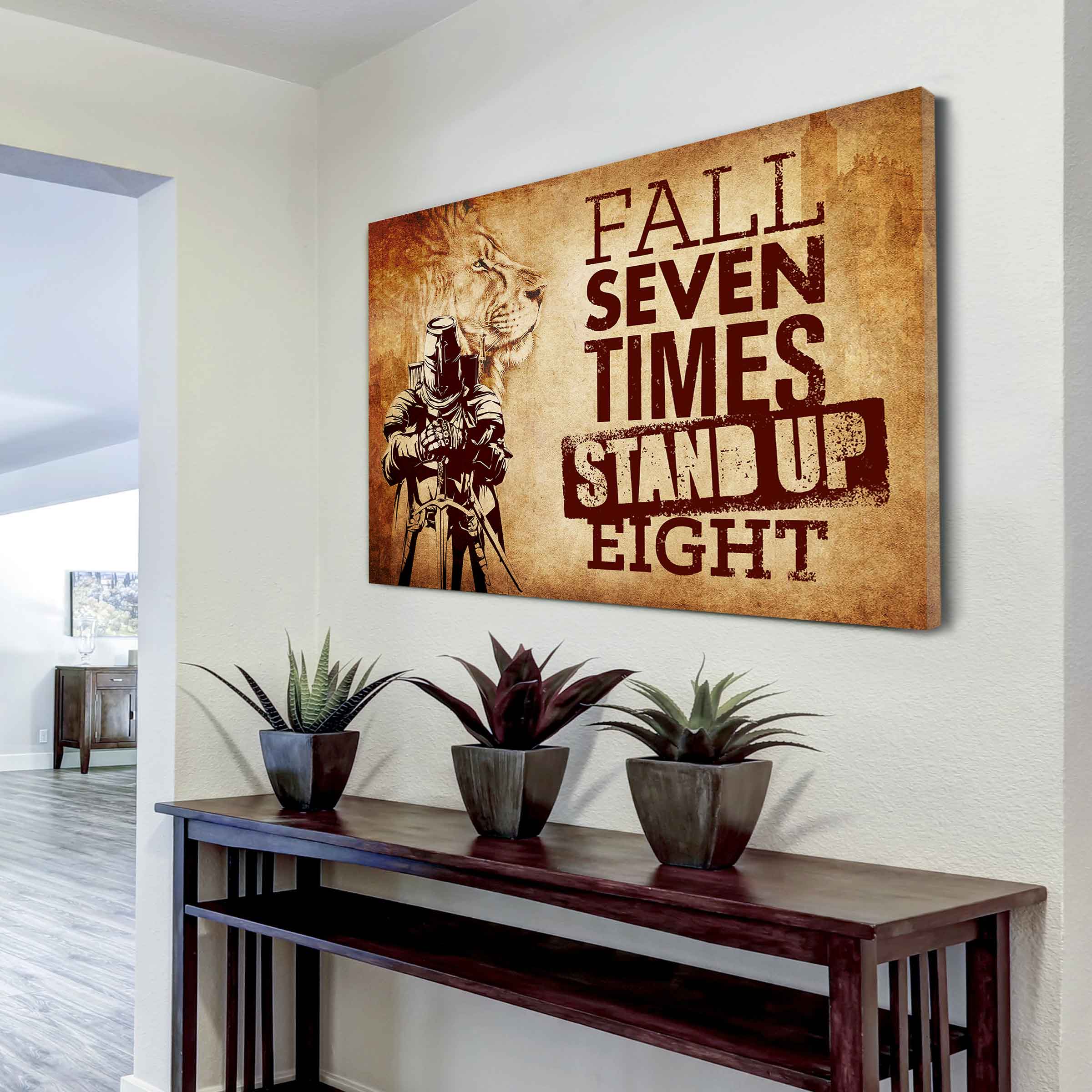 DRB Poster Canvas Fall Down Seven Times Stand Up Eight
