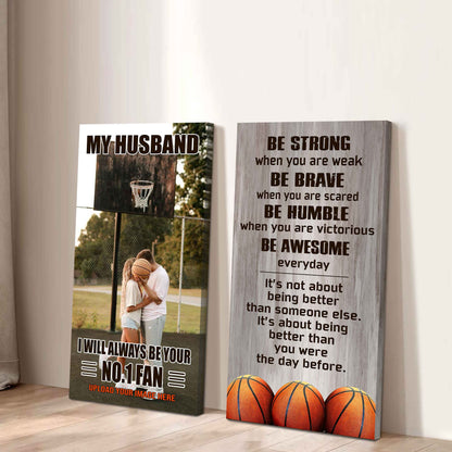 Young Sport Couple To My Husband Be Strong When You Are Weak Be Badass Everyday Set 2 Canvas Wall Art