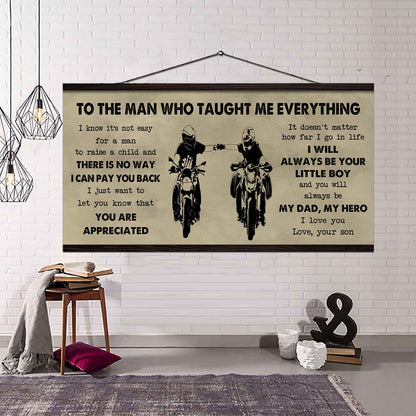 Samurai Poster Horizontal Canvas To My Dad I Know It's Not Easy To Raise A Child I Will Always Be Your Little Boy Gift From Son To Dad