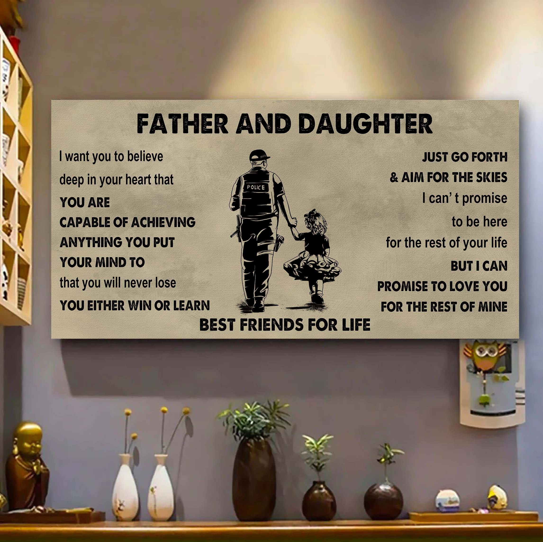 Vikings Father And Daughter Best Friends For Life - Ver 2 You Will Never Lose Poster Canvas Gift For Daughter From Father