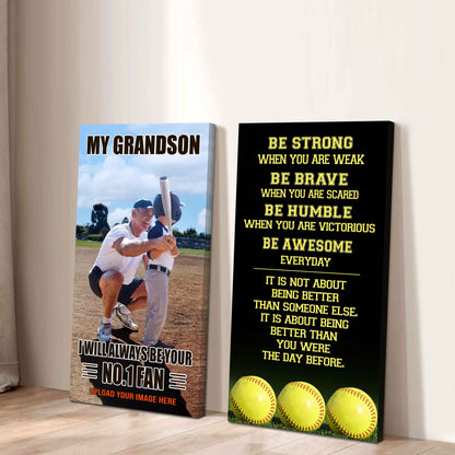 My Grandson Be Strong When You Are Weak Be Awesome Everyday Set 2 Canvas Wall Art From Grandpa To Grandson