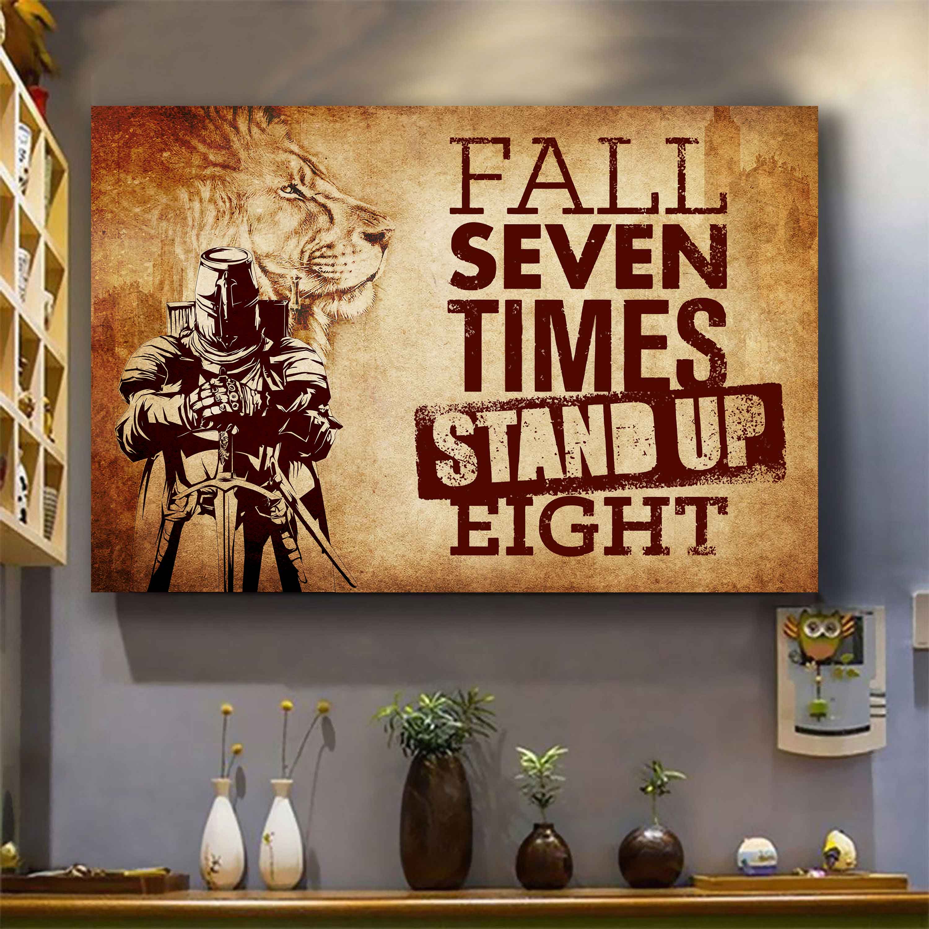 DRB Poster Canvas Fall Down Seven Times Stand Up Eight