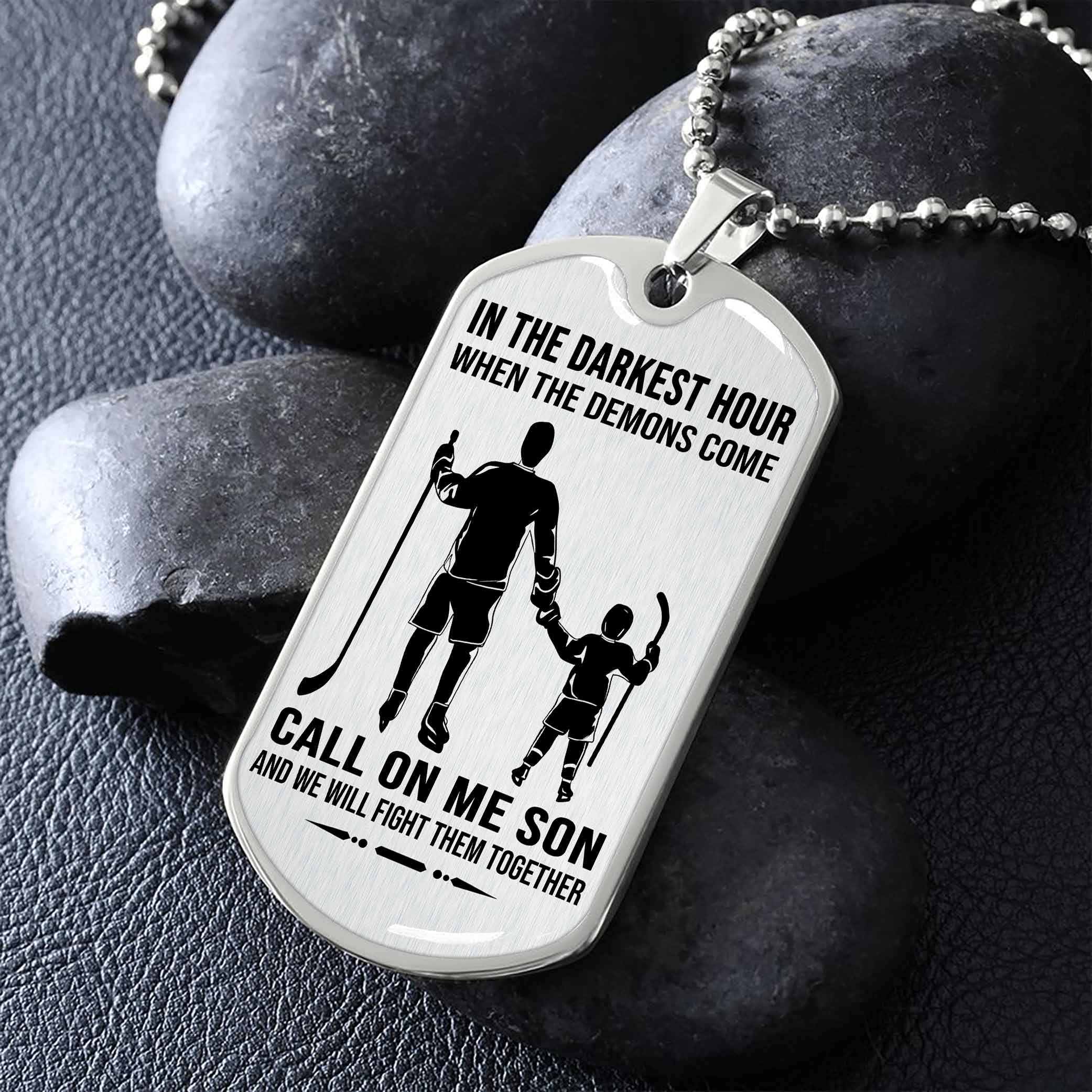 DRB Military Chain Silver Plated 18K Gold Plated Call On Me Son Gift For Your Son