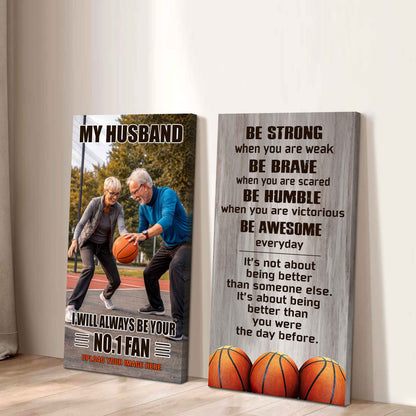 Old Sport Couple To My Husband Be Strong When You Are Weak Be Badass Everyday Set 2 Canvas Wall Art