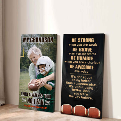 My Grandson Be Strong When You Are Weak Be Badass Everyday Set 2 Canvas Wall Art From Grandma To Grandson