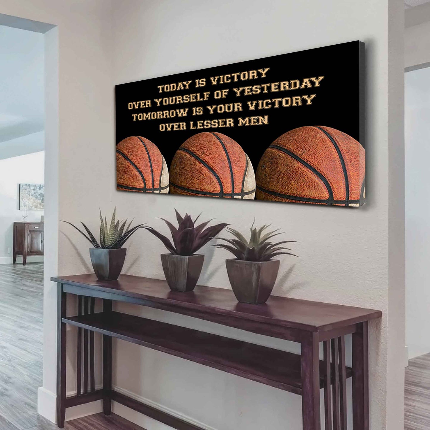 Tennis Poster Canvas - Today Is Victory Over Yourself Over Yourself Of Yesterday Tomorrow Is Your Victory Over Lesser Men