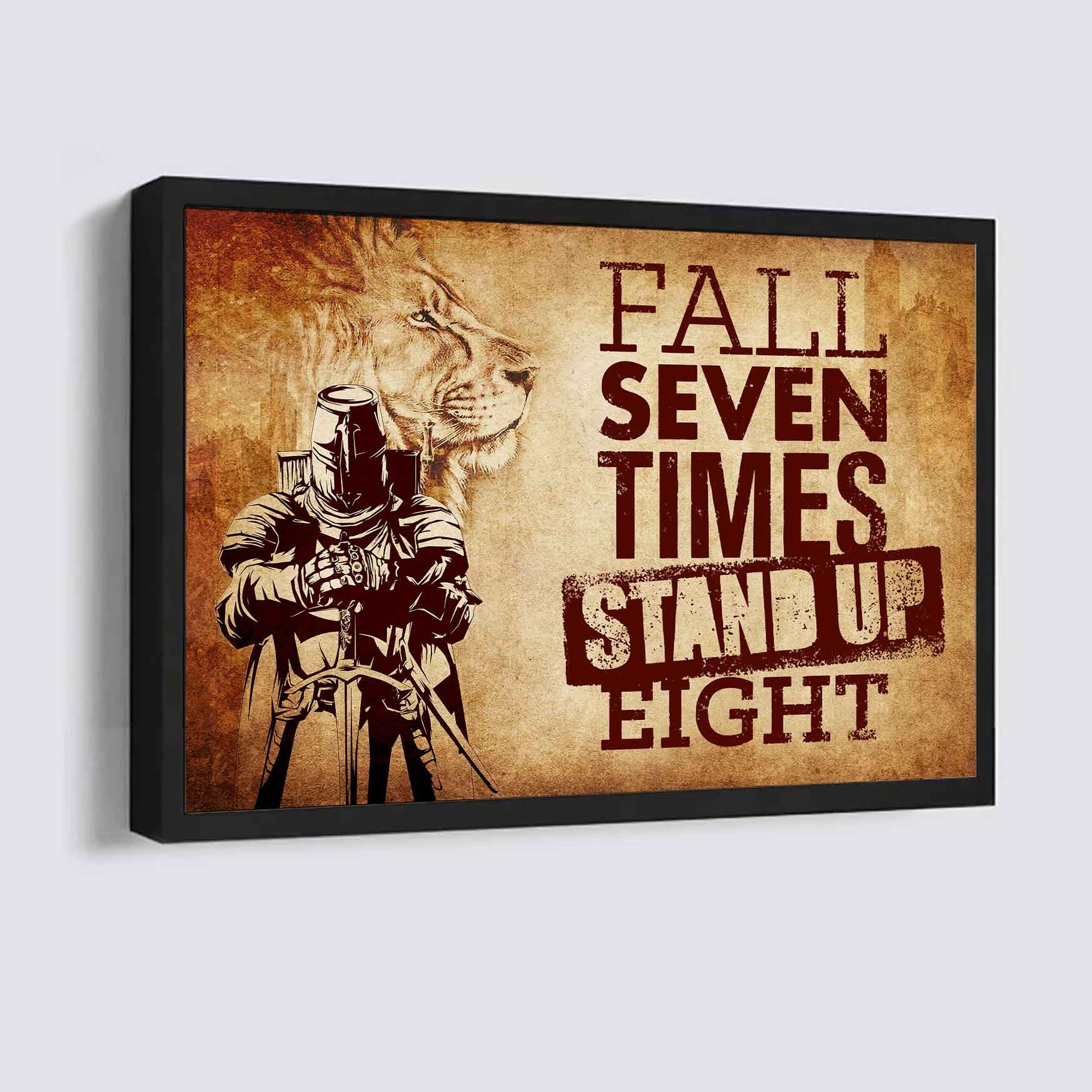 DRB Poster Canvas Fall Down Seven Times Stand Up Eight
