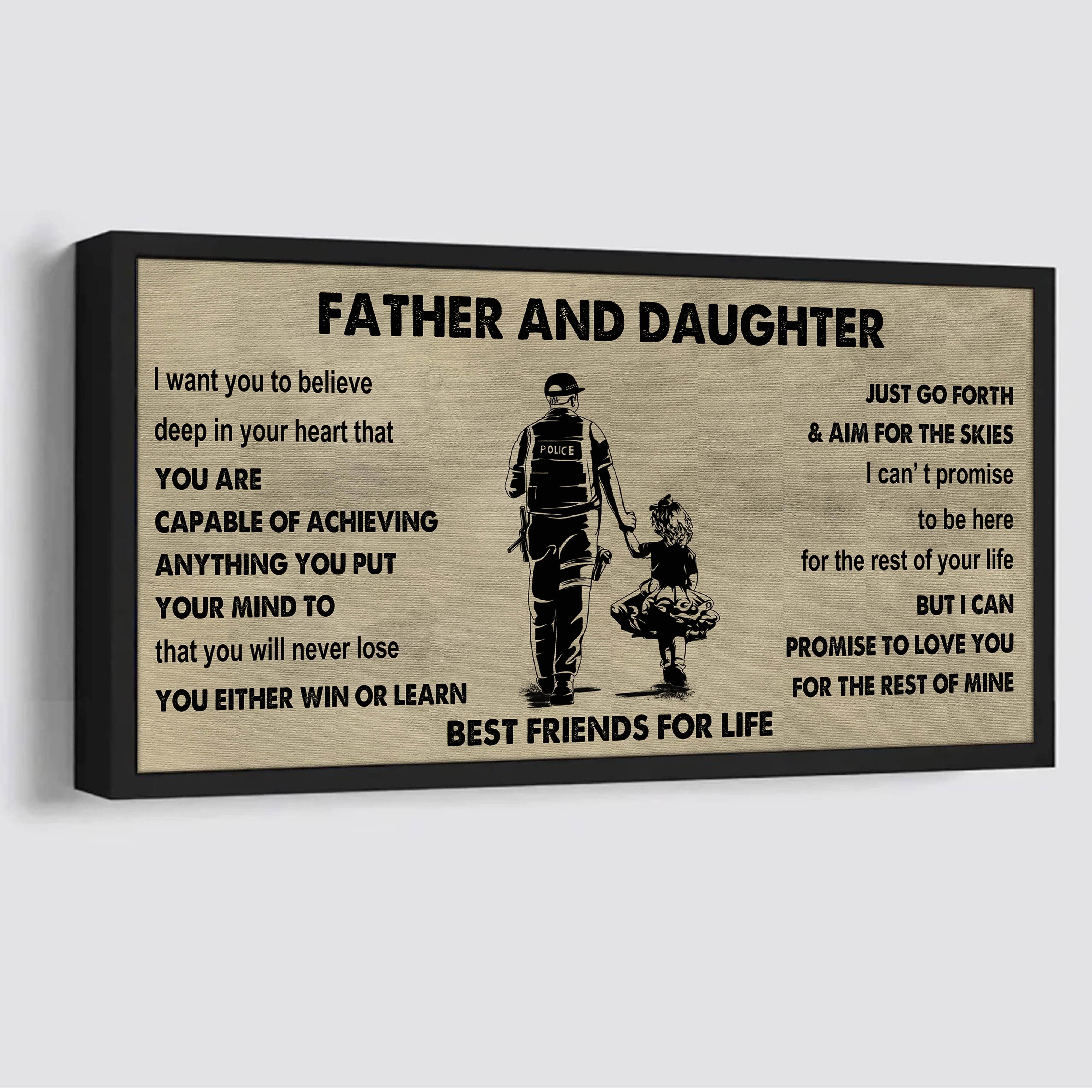 Family Father And Daughter Best Friends For Life - Ver 2 You Will Never Lose Poster Canvas Gift For Daughter From Father