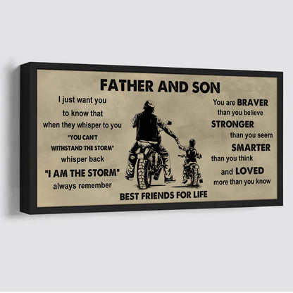 Samurai Father And Son Best Friends For Life - I Am The Storm Poster Canvas Gift For Son From Father