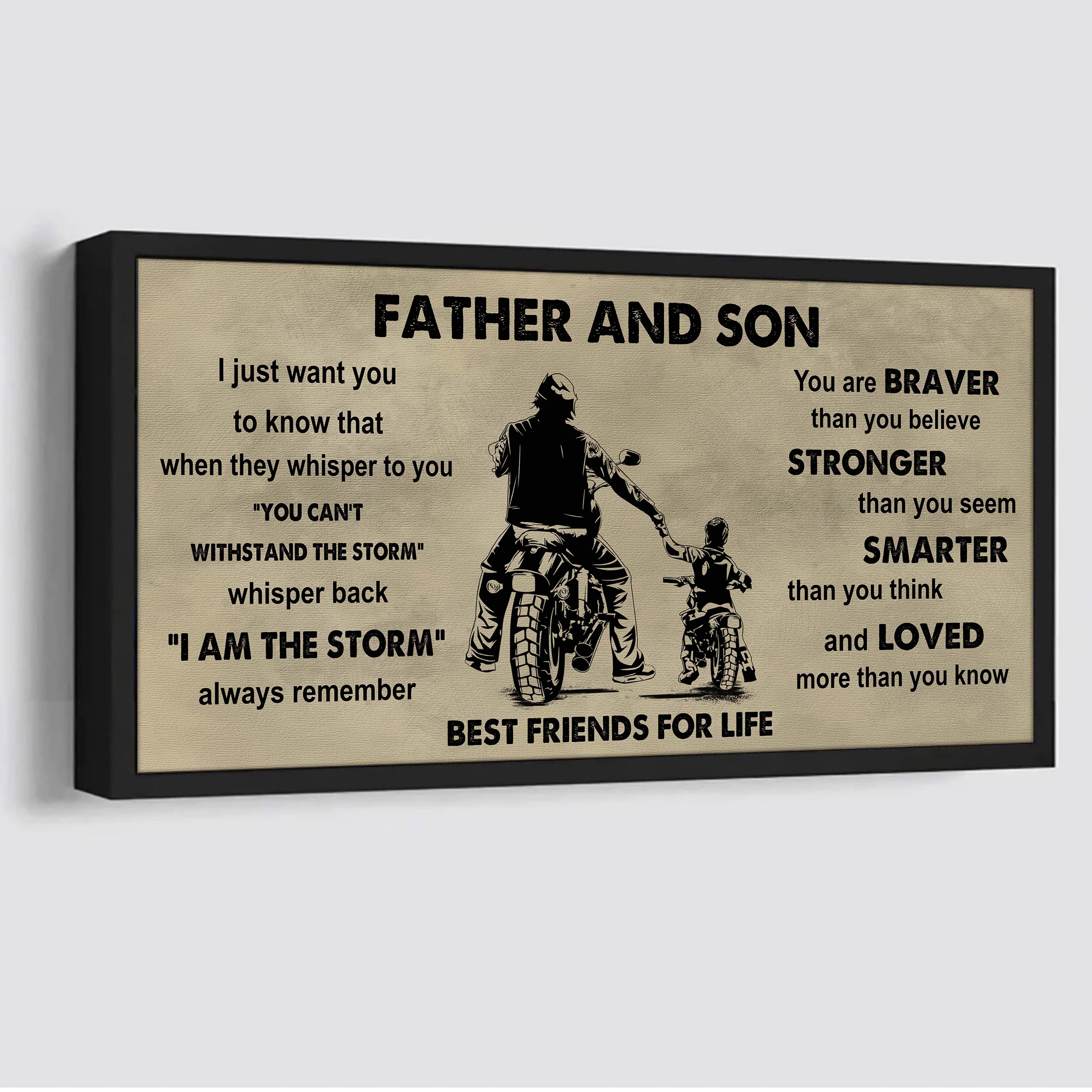 Vikings Father And Daughter Best Friends For Life - I Am The Storm Poster Canvas Gift For Daughter From Father