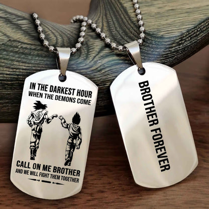 Sport Bike Customizable engraved NAG dog tag double sided gift from brother, brother forevers