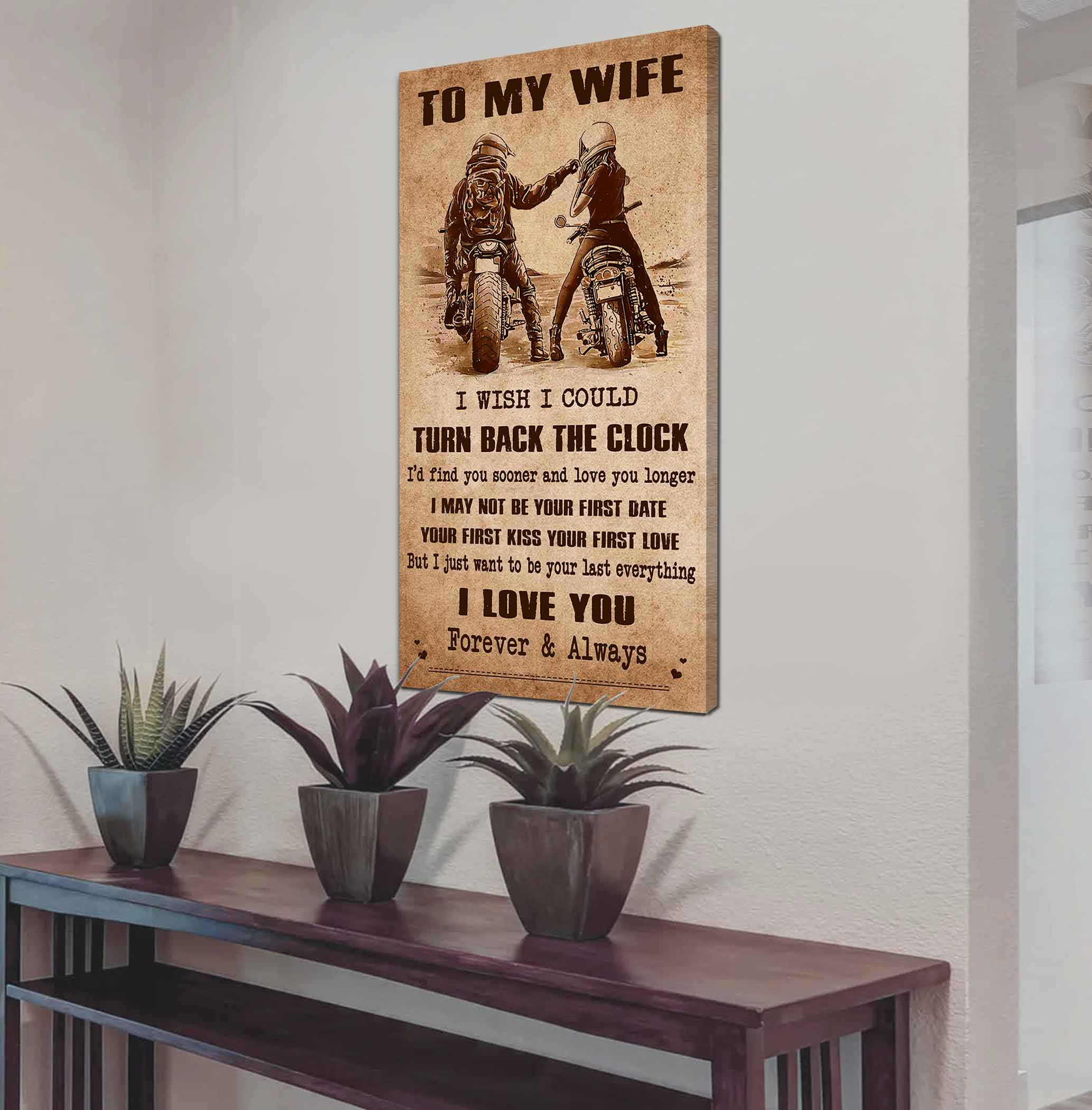 Samurai Poster Canvas To My Wife I Wish I Could Turn Back The Clock - I Love You Forever And Always Gift For Your Wife