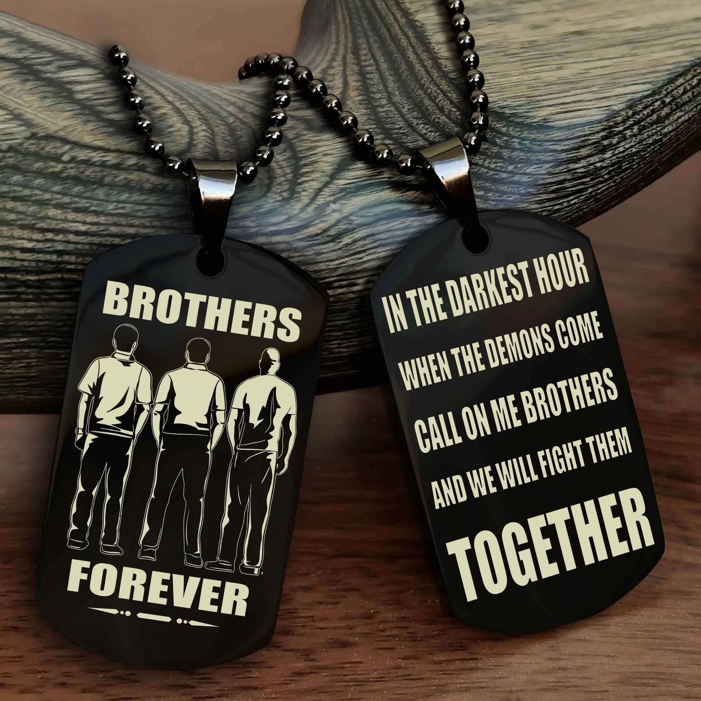 Soldier: Army-Air Force Personalized Double Sided Dog Tag For My Brother - Call On Me Brother And We Will Fight Them Together Gift For Your Friend