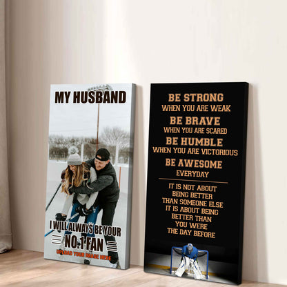 Young Sport Couple To My Husband Be Strong When You Are Weak Be Badass Everyday Set 2 Canvas Wall Art