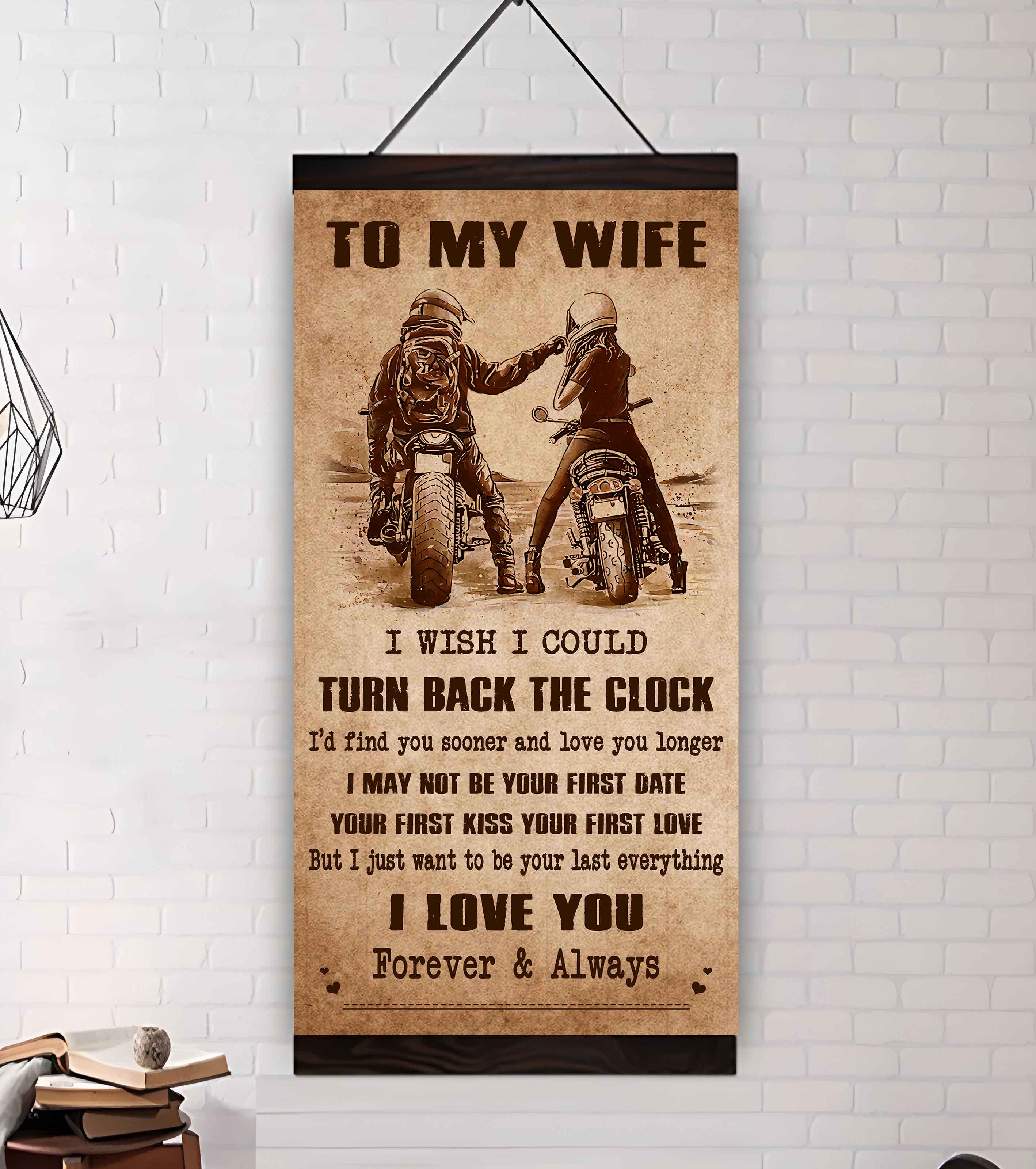 Samurai Poster Canvas To My Wife I Wish I Could Turn Back The Clock - I Love You Forever And Always Gift For Your Wife