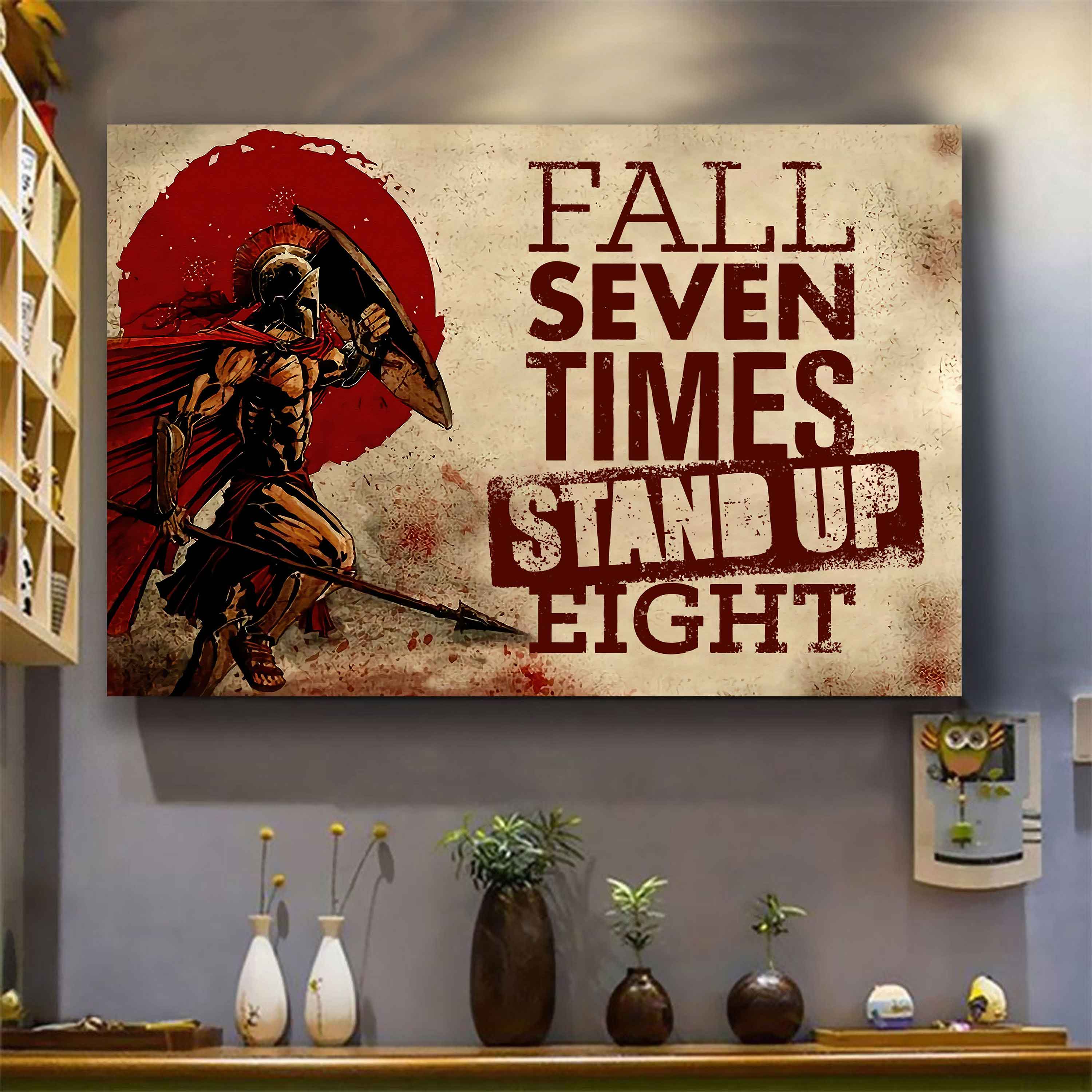 DRB Poster Canvas Fall Down Seven Times Stand Up Eight