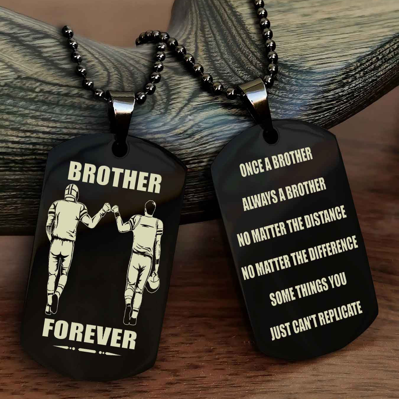 DRB Personalized Double Sided Dog Tag For My Brother - Once A Soldier Always A Soldier