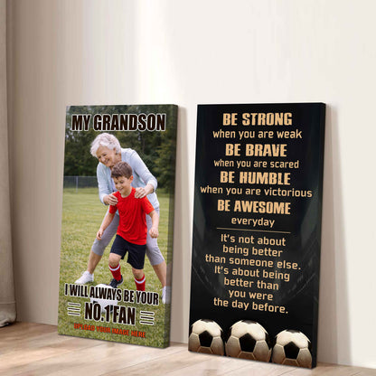 My Grandson Be Strong When You Are Weak Be Badass Everyday Set 2 Canvas Wall Art From Grandma To Grandson