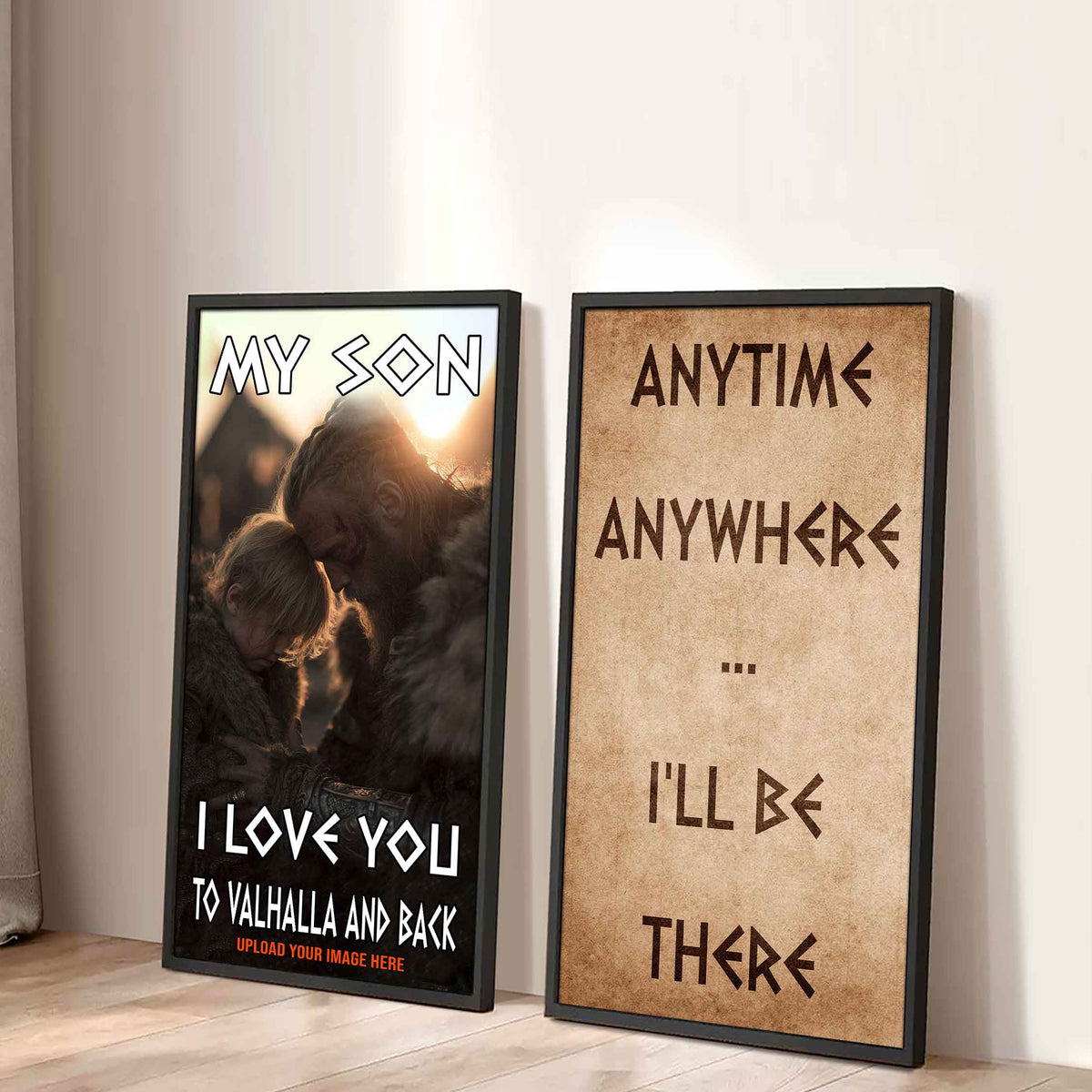 VK Canvas Set My Son I Love You Valhalla And Back Gift From Dad To Son