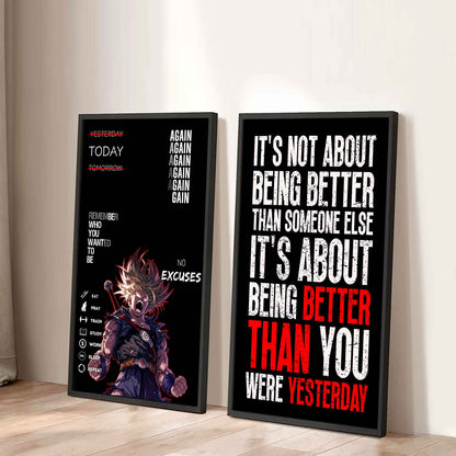 It's About Being Better Than You Were The Day Before Canvas Set Ready To Hang Gift For Your Son Your Friend