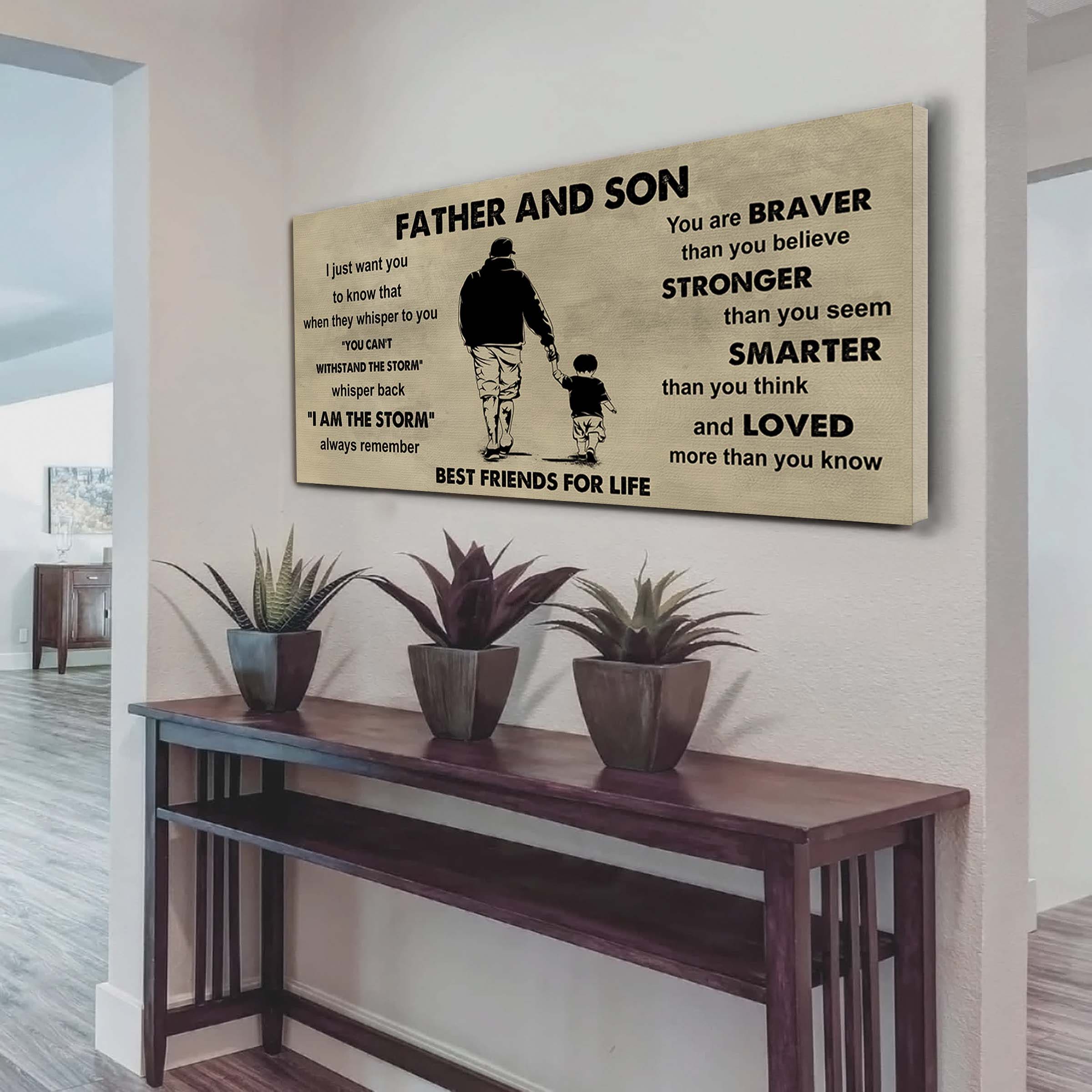 Ver 2 Family Father And Son Best Friends For Life - I Am The Storm Poster Canvas Gift For Son From Father