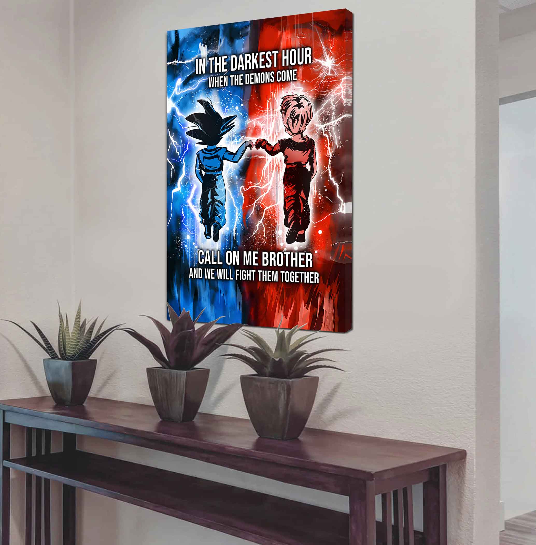 Brother Canvas Wall Art Call On Me Brother And We Will Fight Them Together Gift For Your Friend