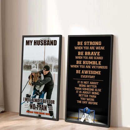 Young Sport Couple To My Husband Be Strong When You Are Weak Be Badass Everyday Set 2 Canvas Wall Art