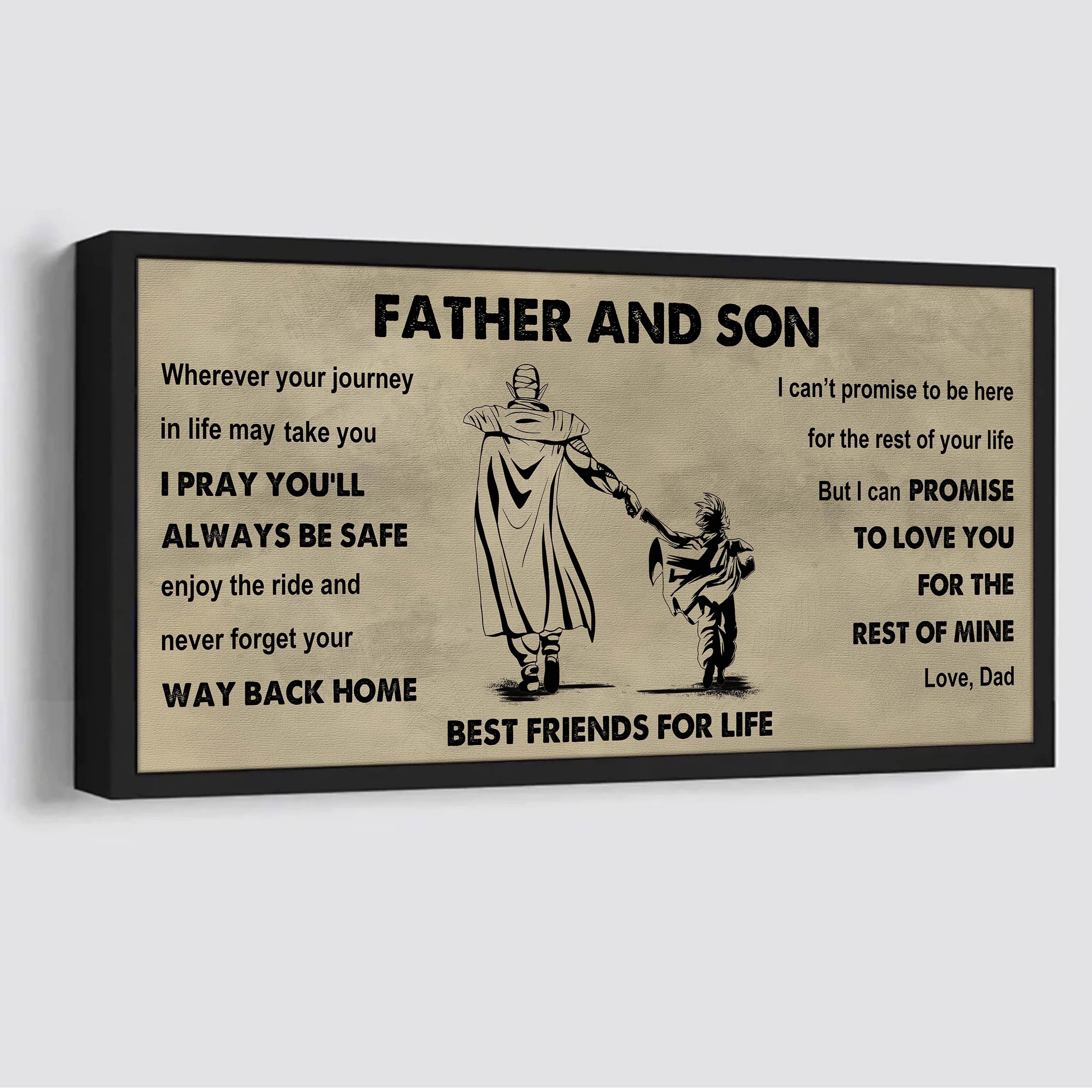 DRB GK Father And Son Best Friends For Life - Ver 2 Never Forget Your Way Back Home Poster Canvas Gift For Son From Father