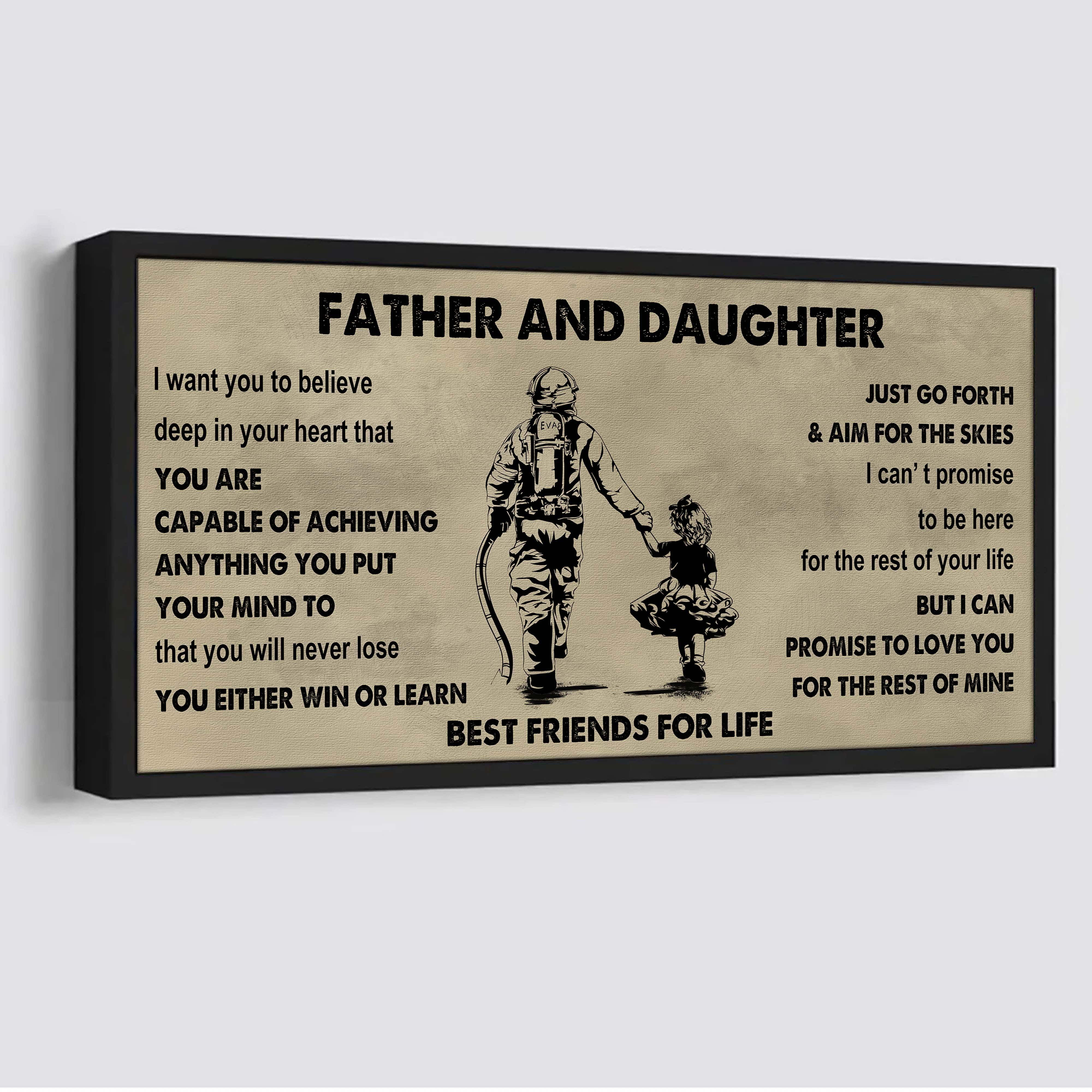 Vikings Father And Daughter Best Friends For Life - Ver 2 You Will Never Lose Poster Canvas Gift For Daughter From Father