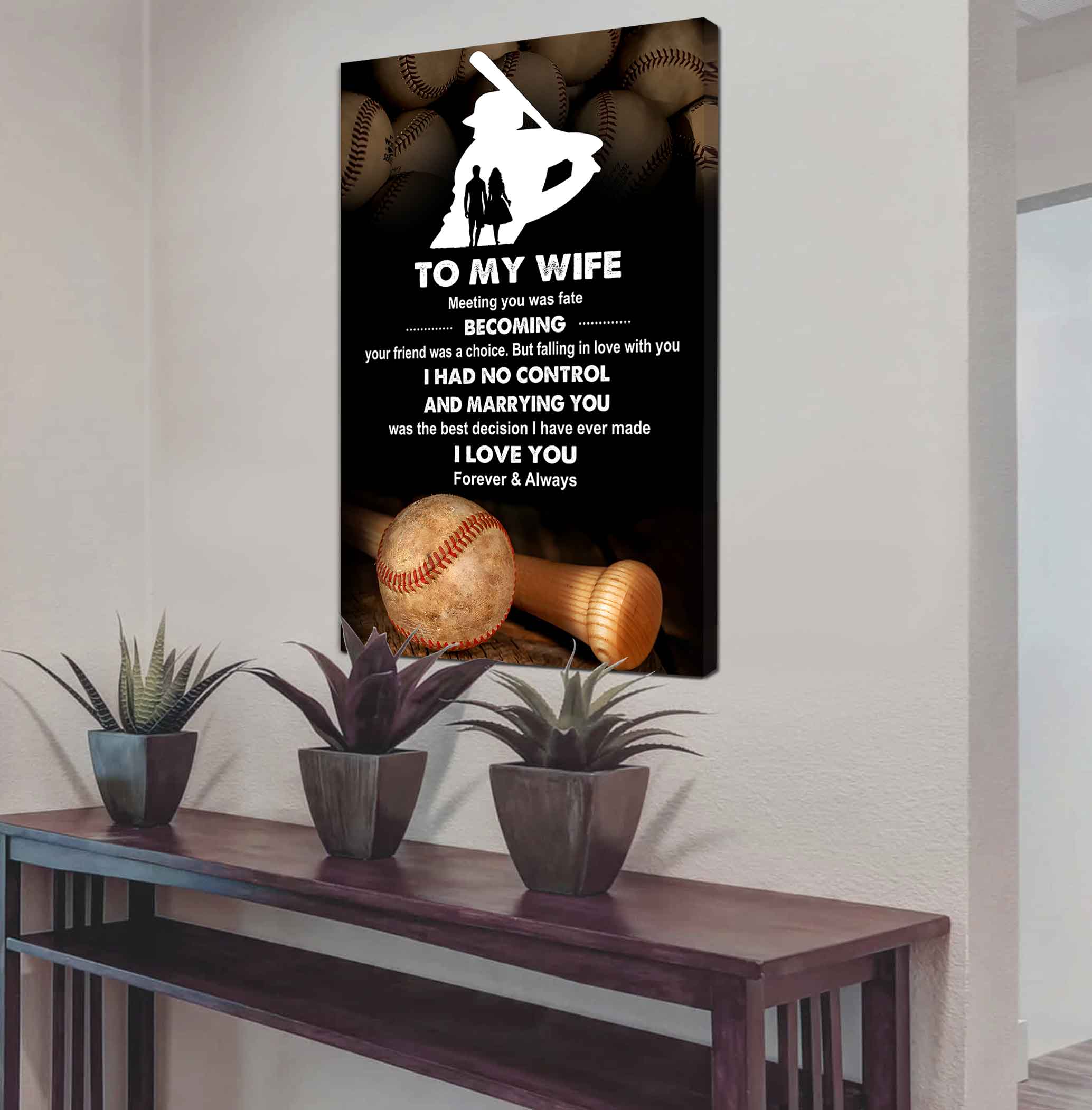 Sport Poster Canvas To My Wife Meeting You Was Fate Becoming Your Friend Gift For Your Wife