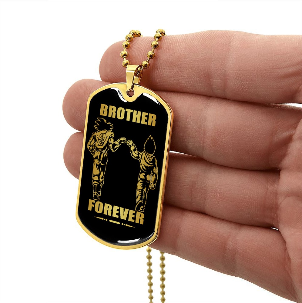 Viking-Military Chain (18K Gold Plated)-gifts from brother, n the darkest hour, When the demons come call on me brother and we will fight them together